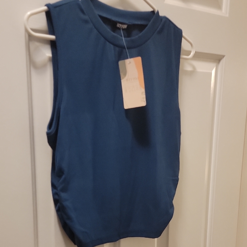 Aritzia Navy Blue Muscle Tee